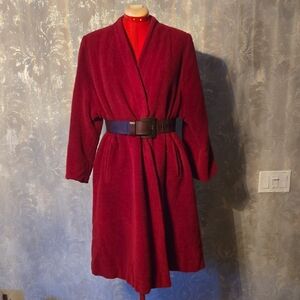 Elegant Vintage Antonio Baldan Wool  Red Coat